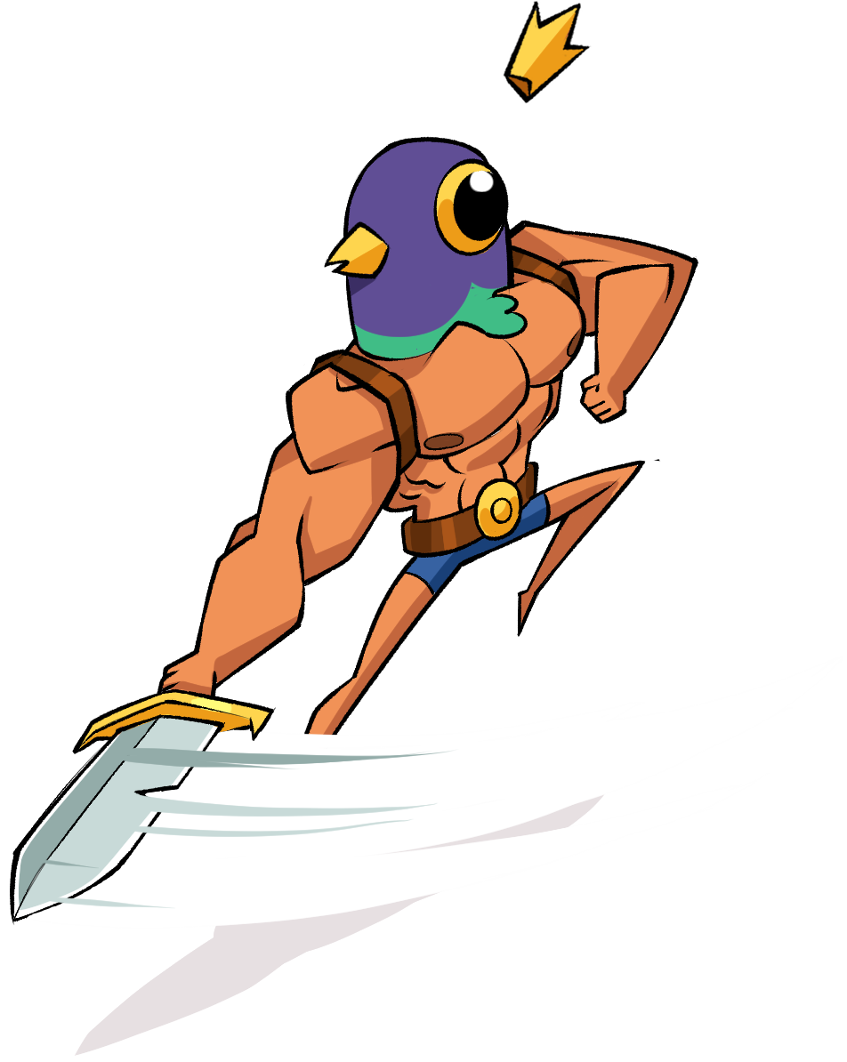 Dance Knight dragging his sword into a low slash