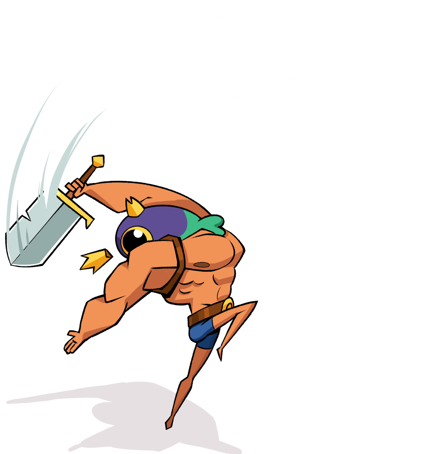 Dance Knight winding up a huge overhead swing